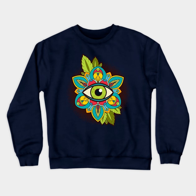 All seeing eye Crewneck Sweatshirt by Anonic